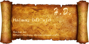 Halmay Dávid névjegykártya